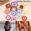 10 Pezzi Colori Misti Casuali Filato Fatto a Mano Crochet Centrini Set Pezzo Fiore Quadrato Per Abbigliamento Fai da Te Tasca Sottobicchiere Borsa Tovaglia
