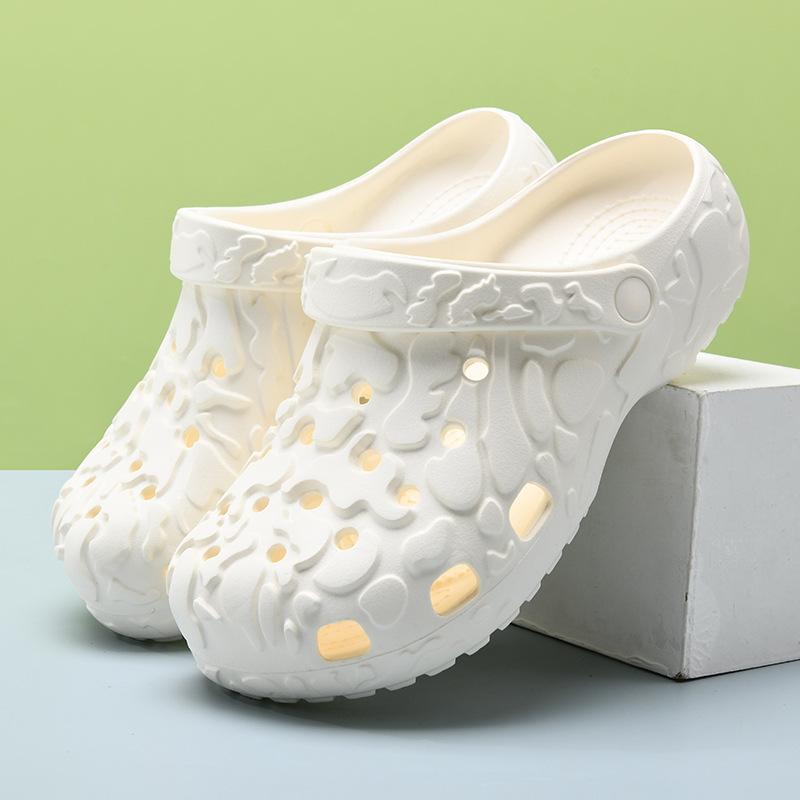 Hole Shoes Couple Summer Wear Deodorant Non-Slip Bag Head Dual-Purpose Slippers Soft Bottom Stepping On Shit Slippers
