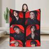 Warm Blankets Picnic Kpop Ateez Choi San Throw Blanket  Flannel Bedspread For Living Room Novelty Sofa Bed Cover