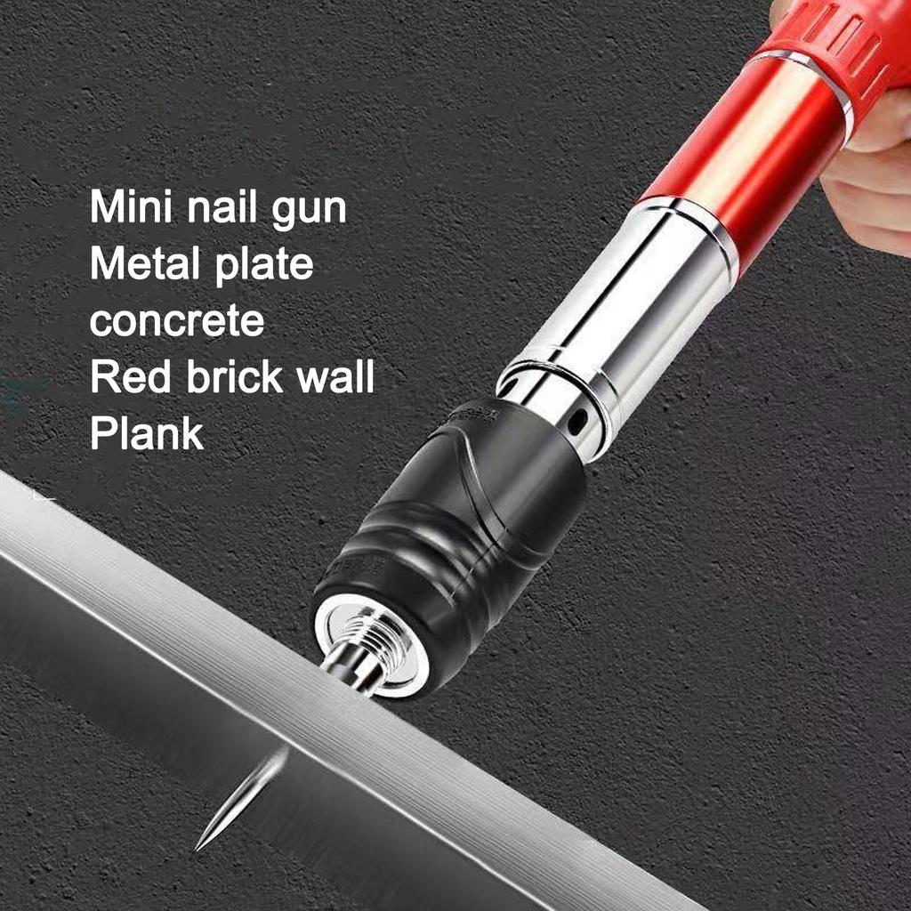 Manual Mini Steel Nail Gun Wall Nail Gun High Hardness 5 Fold Sound Suppression Easy Cleaning Portable with Hook for Ceiling