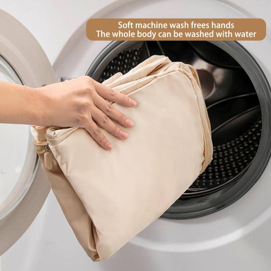 Selbstkomprimierende Aufbewahrungstasche mit Griff und Reißverschluss, großes Fassungsvermögen, leicht zugänglich, Organizer-Tasche für Kleidung und Decken zum Bewegen