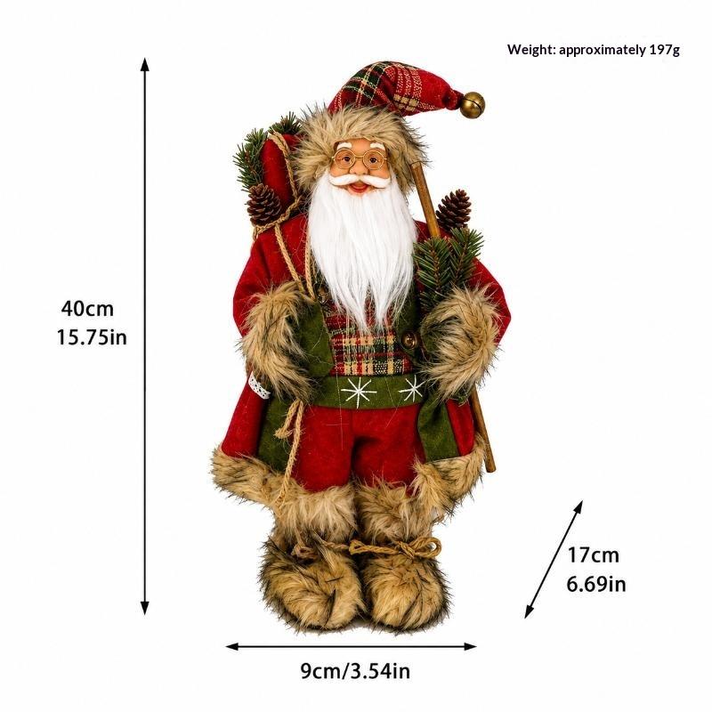 2026 Weihnachtsdekoration für Zuhause Weihnachtsmann Plüschpuppe 30cm Navidad Party Deko Xmas Ornamente Neujahrsgeschenk
