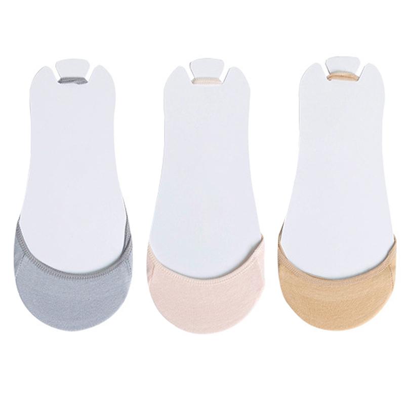 3Pairs/lot Sling Women's Cotton Boat Socks Summer Non-slip Invisible Shallow Half-soled Socks That Do Not Fall Off The Socks