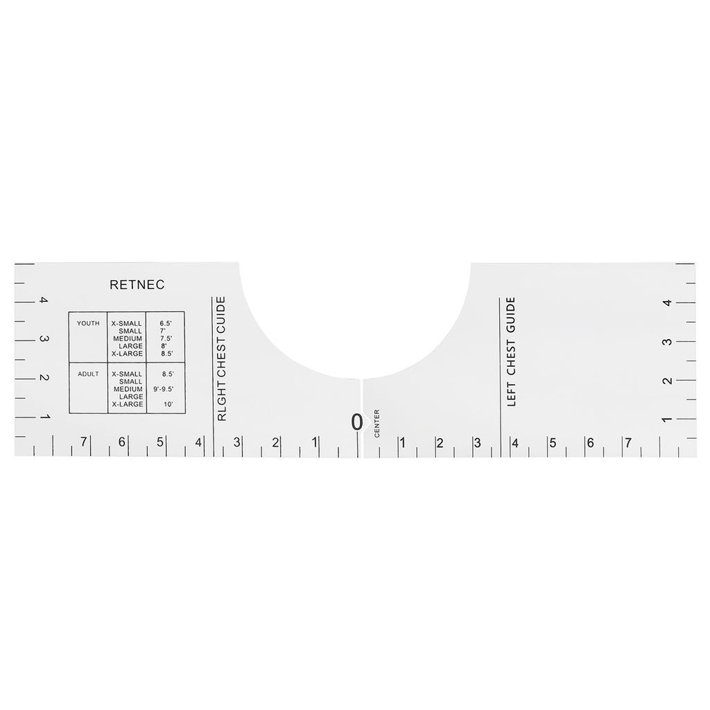 T Shirt Ruler Guide 18 Inch Acrylic Round Neck T Shirt Alignment Tool Sewing Supply for Heat Press Accessories