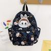 Cartoon Kids Dual Shoulder Backpack Large Capacity Print Schoolbag Students