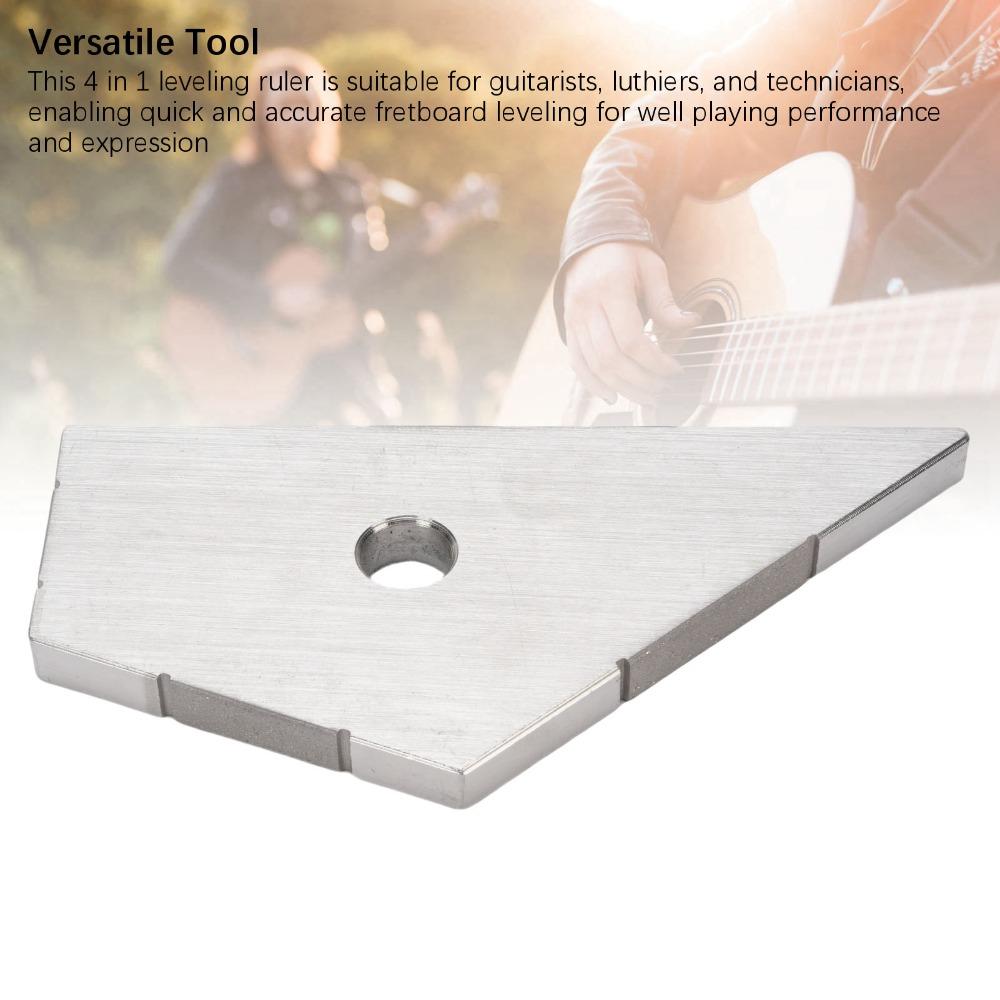Stainless Steel Fret Leveler Silver Pickup Leveling Tool  Guitar Bass Maintenance