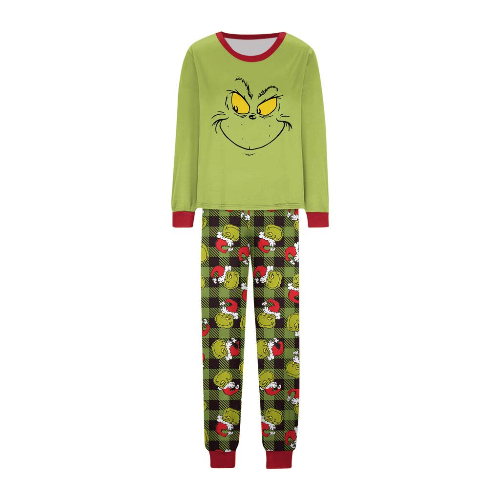 Christmas Print Cute Family Set Pajamas, Home Clothes, Family Set Long Sleeve Top Pants Set