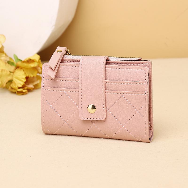 2025 Trendy Women's Short Wallet: Korean-Style Solid Color Card Holder & Coin Purse