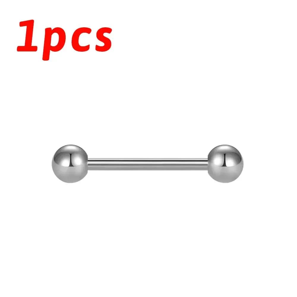 1/10pcs F136 Implant Grade Titanium Internal Thread Barbell Straight Piercing 14G 16G Bar Tongue Nail Lip Industrial Anodized