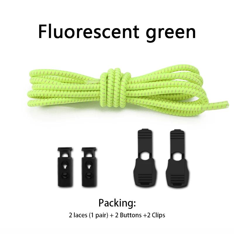 1Pair Elastic Shoe Laces Sneakers Tennis Lock Shoelaces Without Ties Adult Kids Round Shoelace Rubber Bands for Shoes Accesories