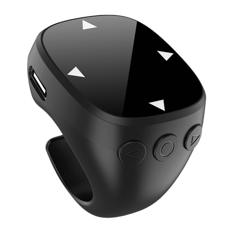 

Wireless Bluetooth-compatible Scrolling Rings Fingertip Rings Remote for Selfie Video Recording Remote for Phone Tablet чорний
