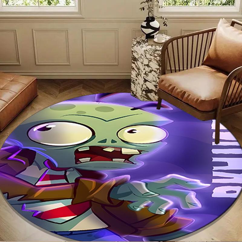 Zombie Party Round Rug for Livingroom,Bedroom, Palyroom, Chair Rug, Area rug, Circle Carpet, Large Size Fan Christmas gift