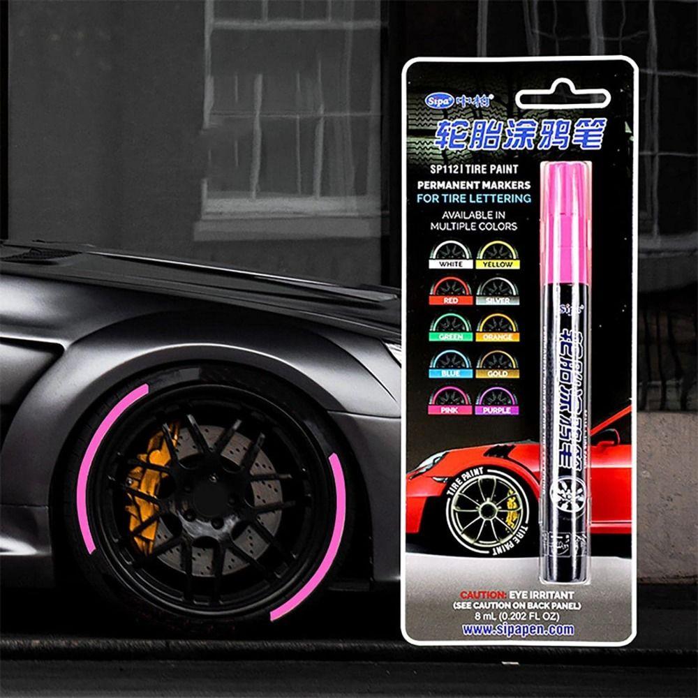 Strong Coverage Tire Paint Pen for Rubber Meta Glass Car Tires Car Tire Graffiti Paint Pen
