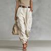 Cargo-Hose Verstellbare Beinöffnungen Volle Knöchellänge Seitentaschen Baggy-Hose Einfarbige Locker geschnittene Streetwear Freizeit-Hose