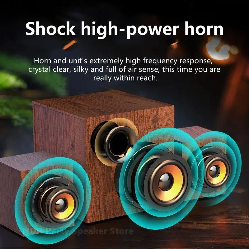 Q6 Multi-media Combination Computer Speakers Bass Stereo BT Music Player Subwoofer SoundBox for Desktop Laptop Notebook Tablet