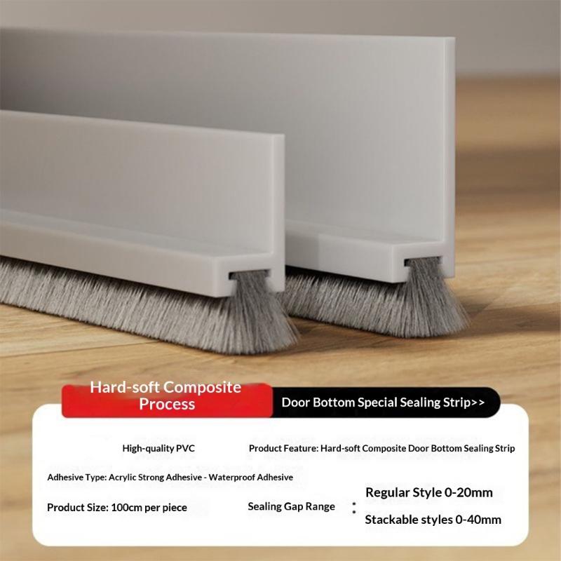 Strong Flexible TPE Material Door Bottom Seal Resistant To Wear & Tear 30/52mm for Long Service Quiet Home Environment