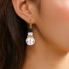 Rhinestone Christmas Earrings Snowflake Xmas Dangle Earrings Fashion Snowman Earrings  Women