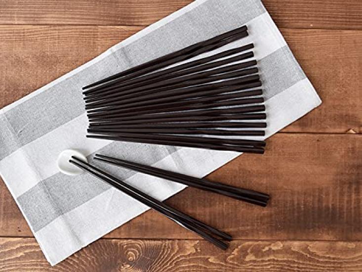 Tableware East Twisted Chopsticks Dark Set of 10 (Bamboo) Brown,