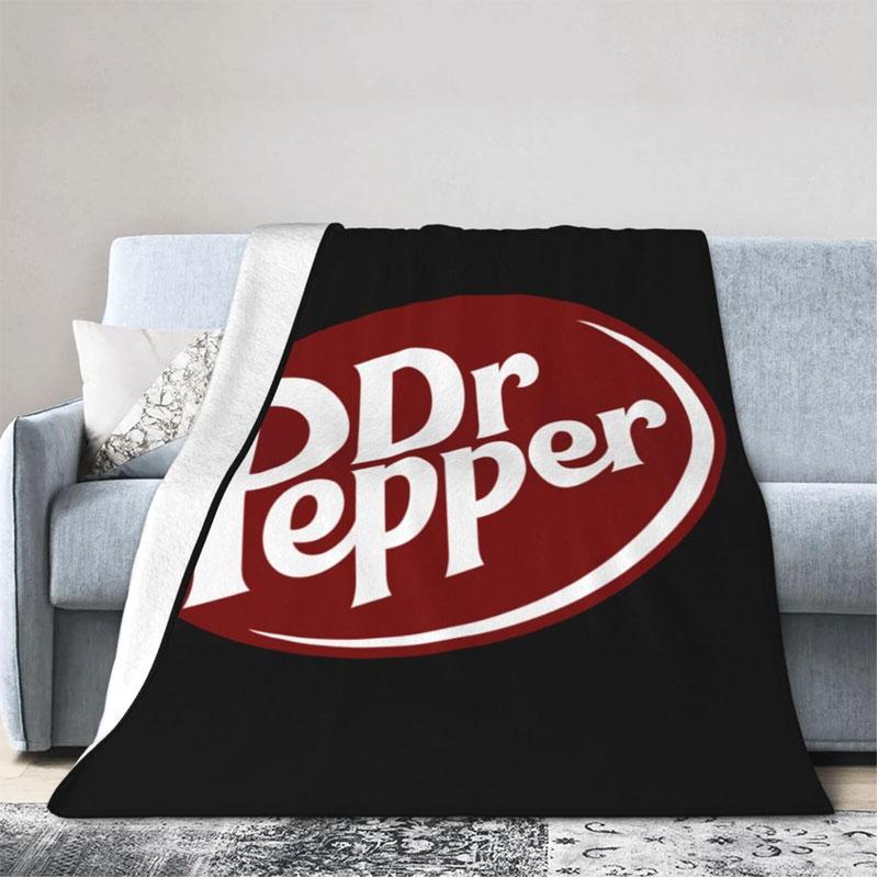 New Customizable Printing Trendy Fashion Soft Drink Dr Peppers Dr.Peppered Fleece Flannel Throw Blankets