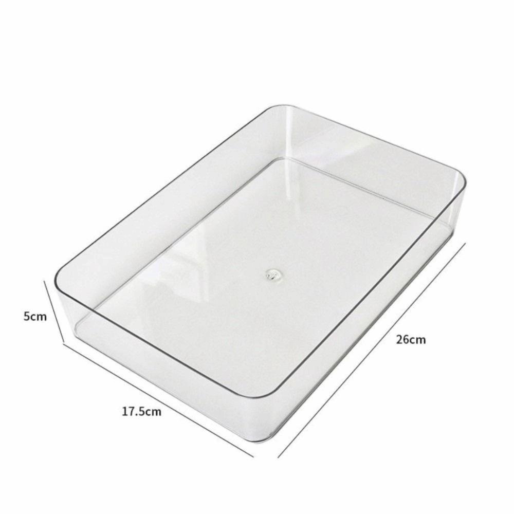 Clear Storage Bin Divider Plastic Drawer Organizer Tray Drawer Tray  Stationery Organization