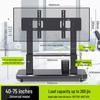 Mobile Floor TV Stand with Vertical Bracket and Wheels