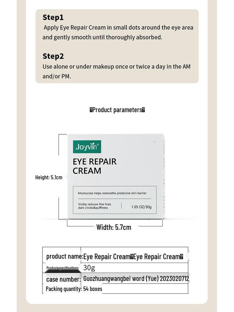 Exclusive Anti-Wrinkle Eye Cream: Firm, Sooth, and Remove Dark Circles & Eye Bags