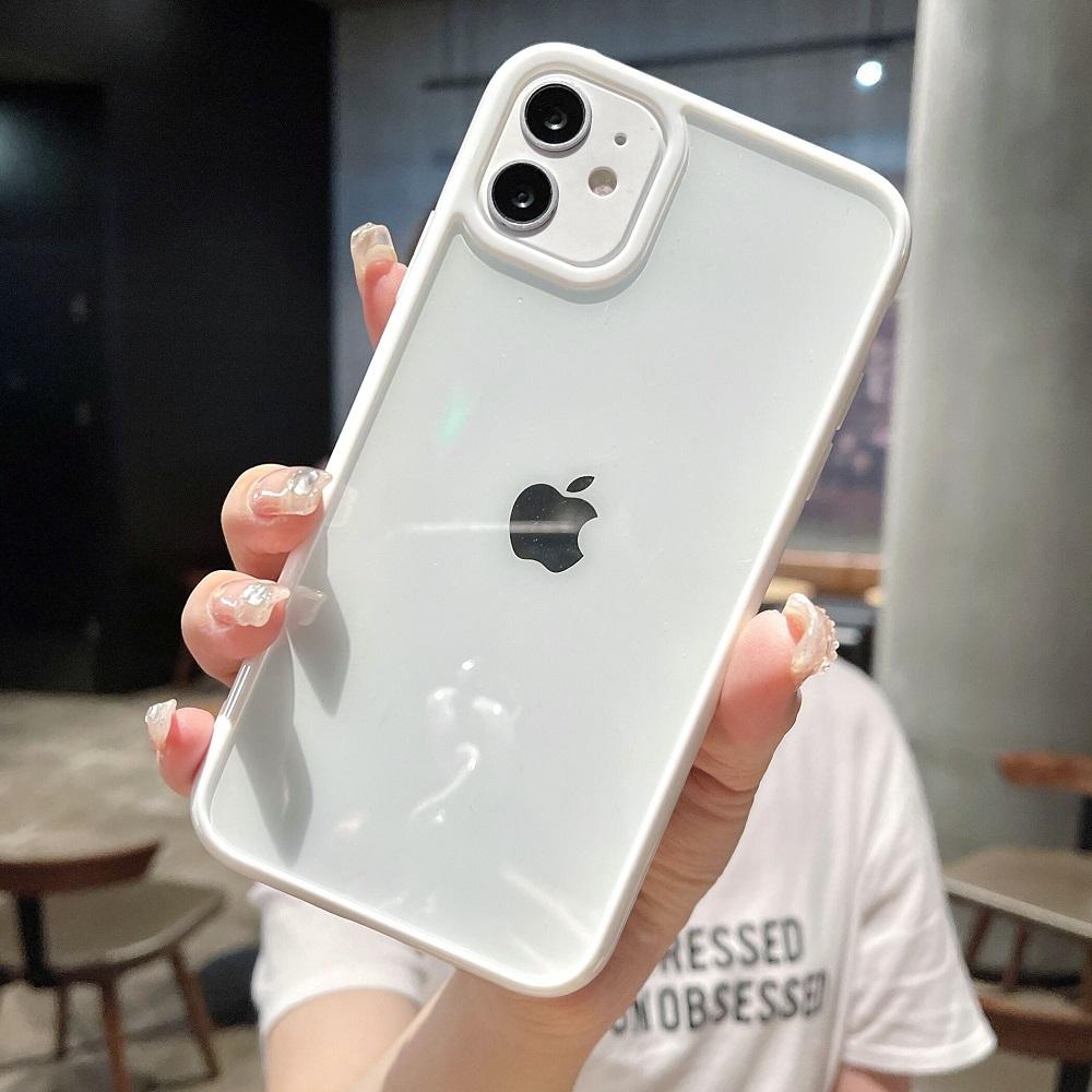Colorful Bumper Shockproof Trasparent Phone Case For iPhone 15 14 13 12 Mini 11 Pro Max XR X XS 8 7 Plus SE Clear Back Cover
