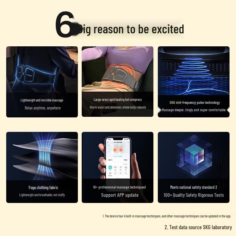 SKG W7 Smart Wireless Heated Waist Massager