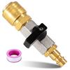 14 Air Compressor Air Hose Connector with Brass 1 Quarter Inch Ball Valve and Quick Release Coupling Including 5 Meter PTFE Tape