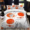 Kids Basketball Duvet Cover Set 3D King Queen Size Cool Sport Theme for Kids Children Teens Ball Gaming Polyester Bedding Set