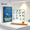 Christmas Countdown Calendar Sea Life Advent 2026, 2D Box with Blue Ocean Color Scheme Animal Acrylic Pendants, Festive Tree Hanging Decor,