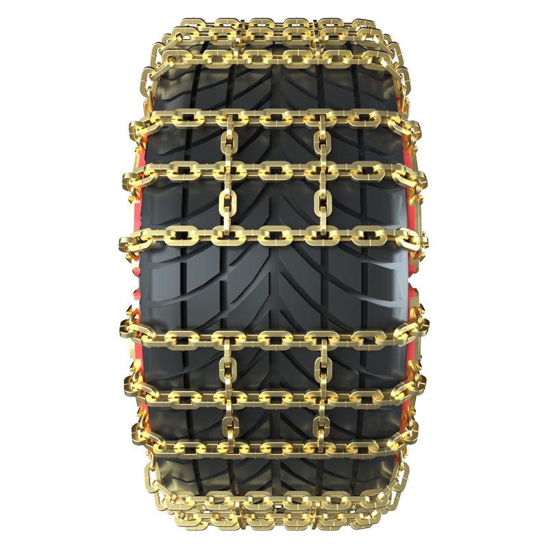 Universal Thickened Waffle Pattern Anti-Skid Tire Chains for Snow Emergencies
