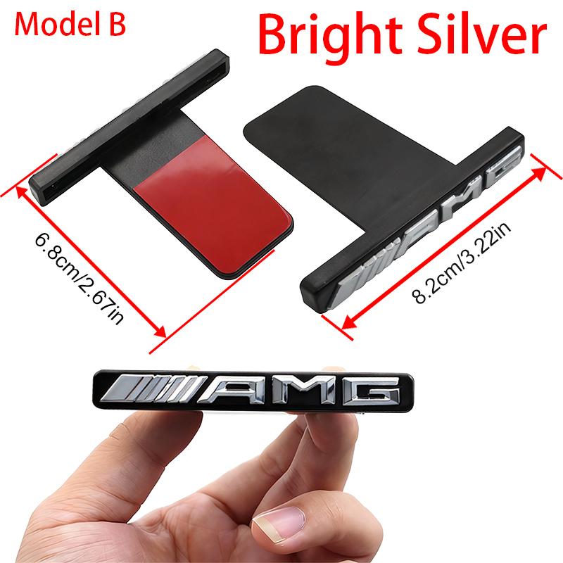 For Mercedes Benz W203 W204 W205 W210 w211 W124 W169 W176 W177 W202 ABS 3D AMG Logo Emblem Car Front Grille Badge accessories QX3