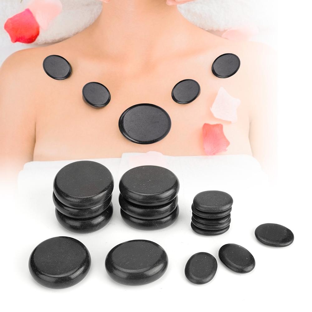 16pcs/set Hot Spa Massage Stone Set Heated Basalt Body Massage Rock Kit