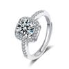 925 Sterling Silver Simple Light Luxury Princess Square Bag Zircon Ring, Birthday Party Anniversary Wedding Gift, Ladies Jewelry