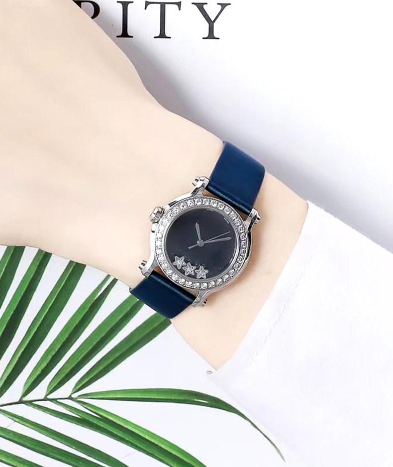Silk-textured genuine cowhide women's watch strap For original Chopard HAPPY SPORT DIAMONDS L'HEURE DU DIAMANT MEDIUM OVAL 1001