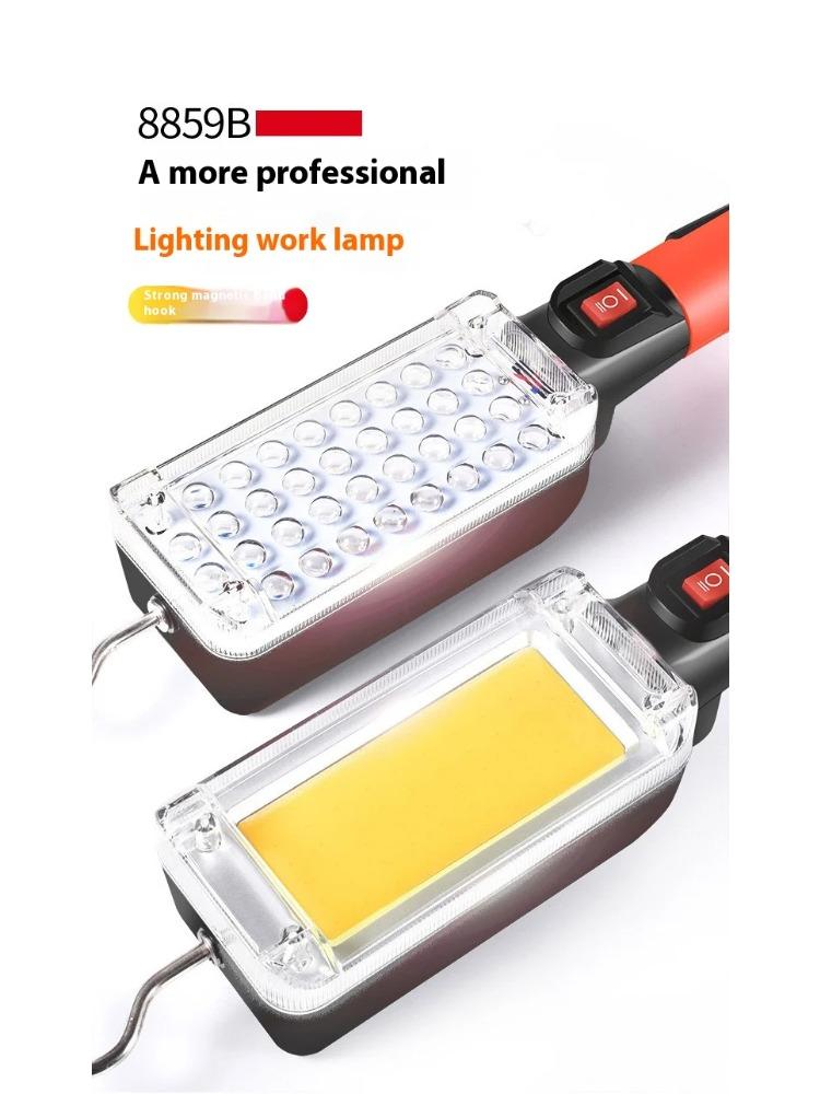 Portable COB Lanterns USB Rechargeable LED Flashlight Auto Repair Camping Working Lamp Use 2*18650 Battery with Hook Magnet