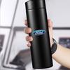 Car Intelligent Thermos Cup Temperature Display Bottle Badge Cover for Mustang Focus Fiesta ST Racing Escape Kuga Transit