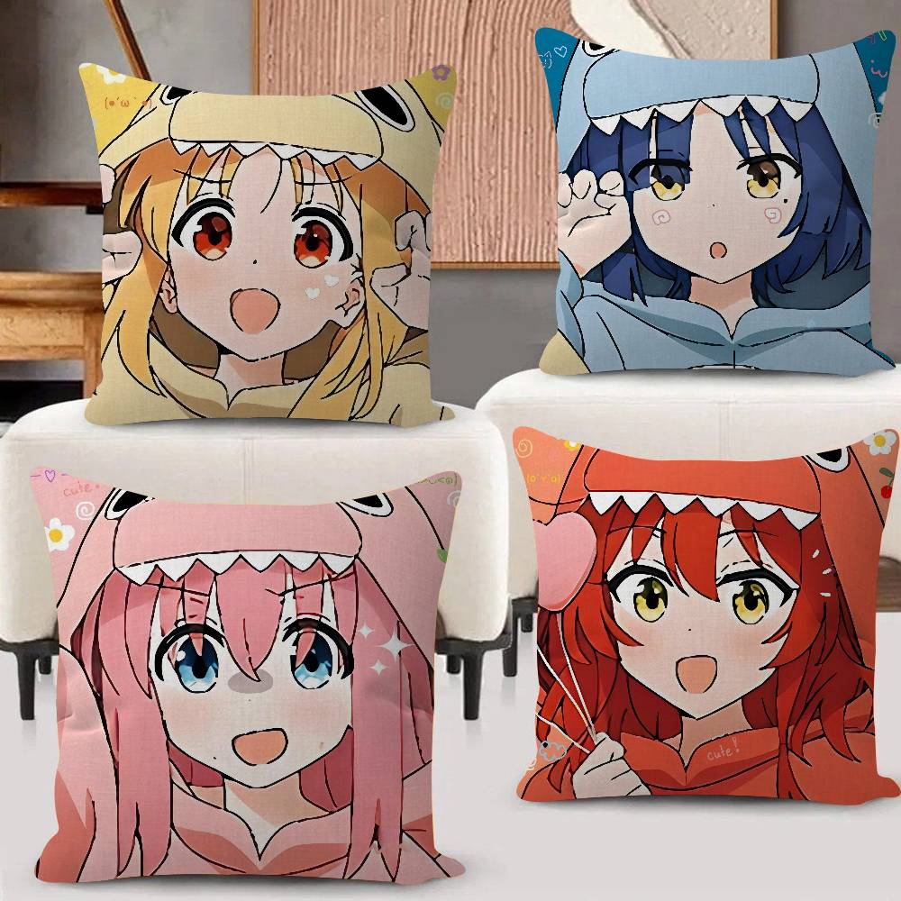 Cute Bocchi The Rock Office Cushion Pillowcase Car Cushion Cover45X45Cm Lumbar Pillowcase Sofa Pillowcover