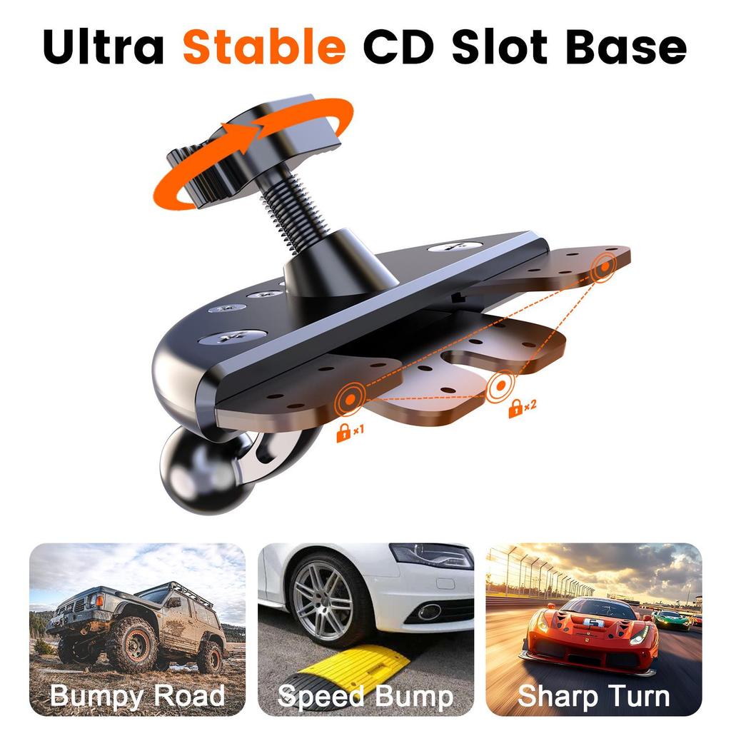 Multifunctional CD Port Universal Car Phone Holder for Small Cars