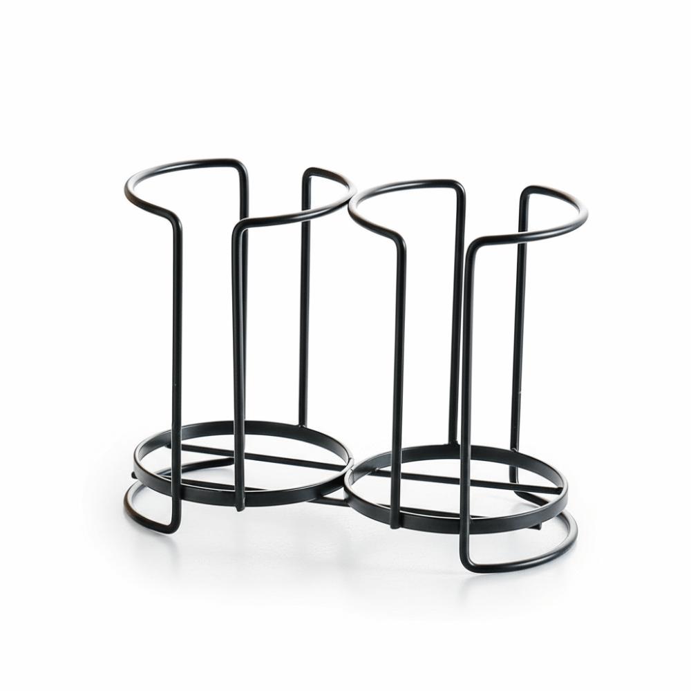 Metal Cup Rack Large Capacity Single Layer Cup Storage Shelf Hollow Out Design Double Layer Kitchen Paper Cup Holder