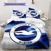 Brighton & Hove Albion Pattern Bedding,Quilt Set Quilt Cover Pillowcase Home Birthday Gift(1 * Duvet Cover + 2 * Pillowcase, Without Core)