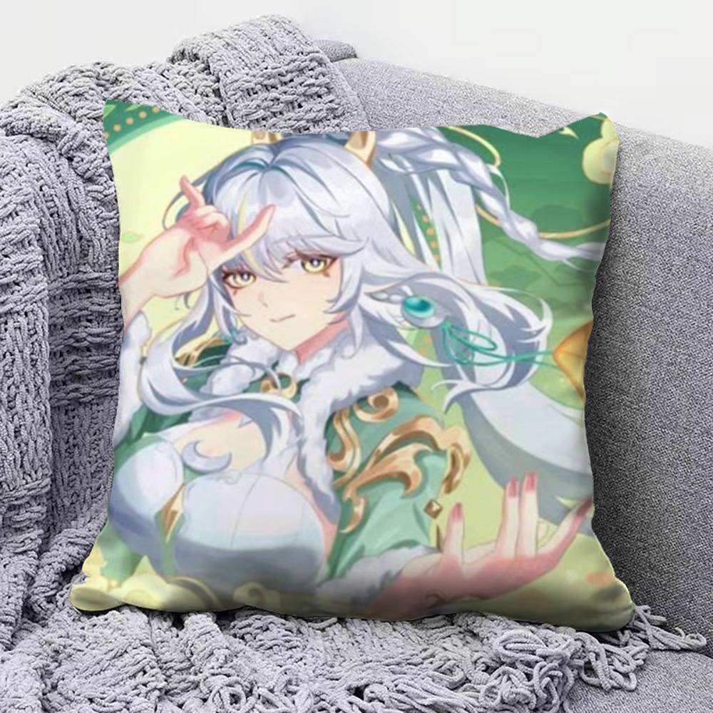 Zibai Genshin impact Game Home Sofa Cushion Covers and Aecorative Custom Pillow Covers