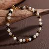 Natural Gemstone, Tiger Eye, White Fritillary, Black Agate, Colored Treasure, Beaded Bracelet For Women, With S925 Whole Body Sterling Silver.