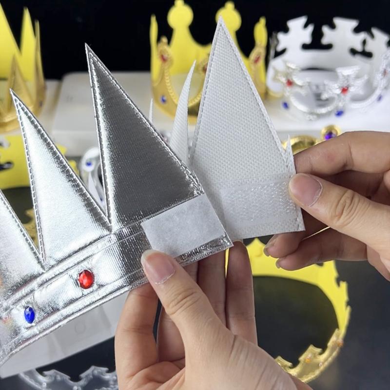 Kids Birthday Hat Gold Silver Crown Baby One Year Old Birthday Boy Girl 1st Happy Birthday Party Decoration Supplies Photo Props