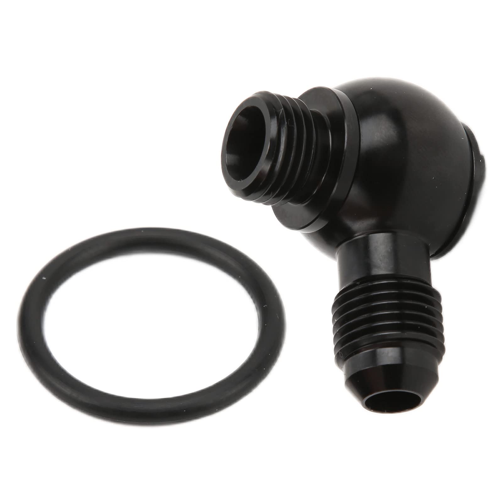 

AN6 Banjo Fitting AN‑6 Banjo Adapter ORB‑6 9/16 UNF Bolt Aluminum Low Height Precision Black Car Accessories