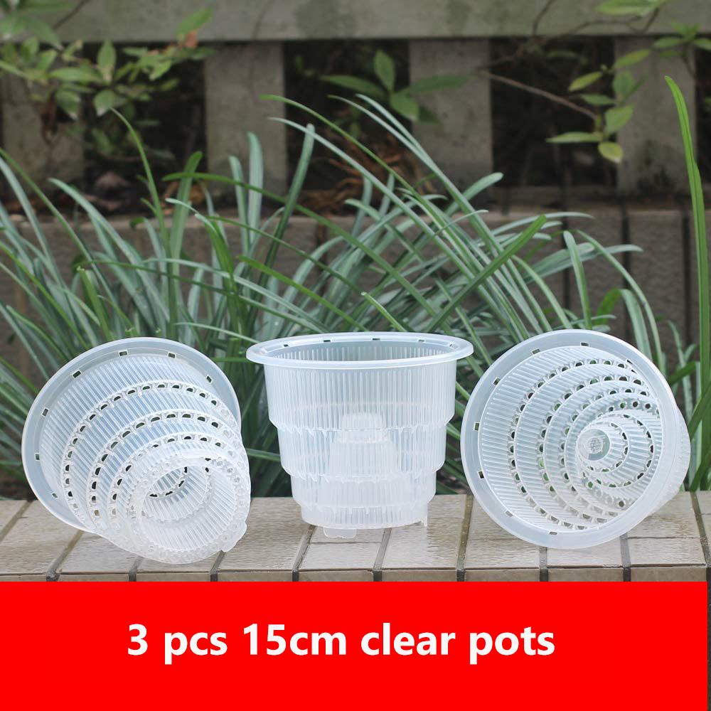 Meshpot Orchid Pot Clear Orchid Pots with Holes Plastic Orchid Pots In 10cm 12cm 15cm
