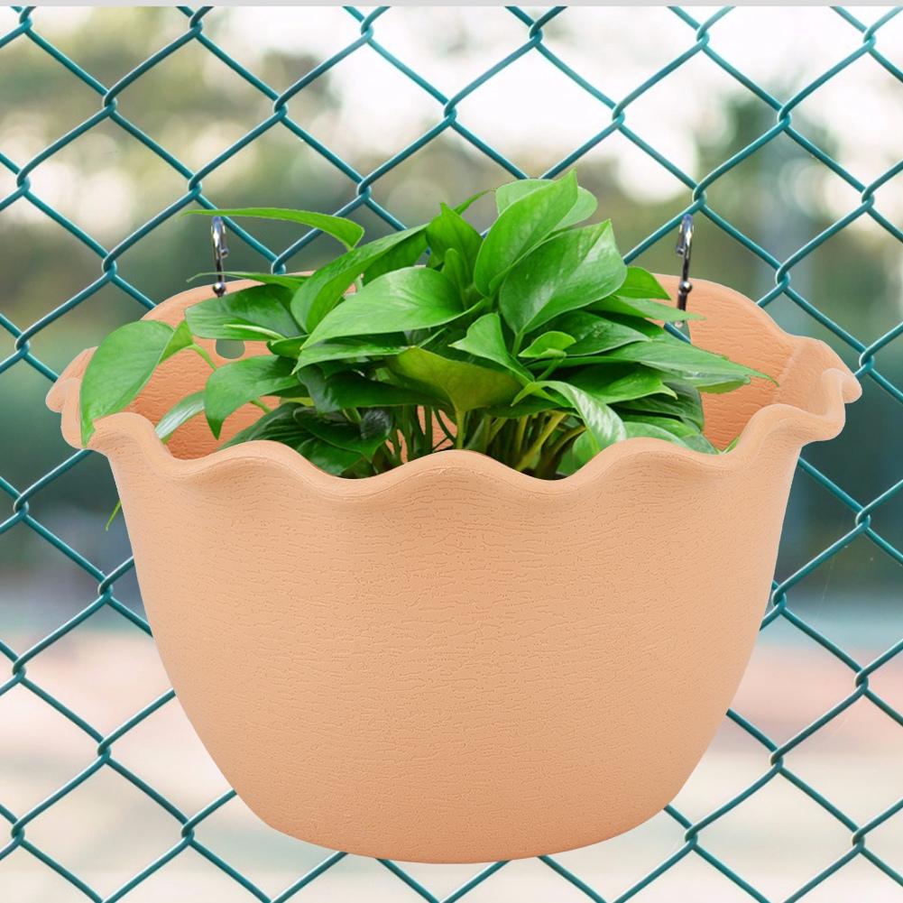 Flower Pot, Garden Planter Floral Container Wall Mounted Planter Vase Pot Portable Flower Vase Container with Tray   Flowers Planter for Garde