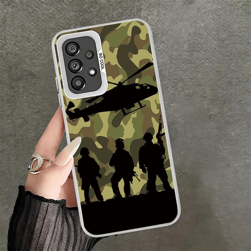 Camouflage Military Pattern Soft Phone Case for Samsung A17 A16 A15 A14 A13 A57 A56 A55 A54 A53 A37 A36 A35 A34 A33 A26 A25 A24