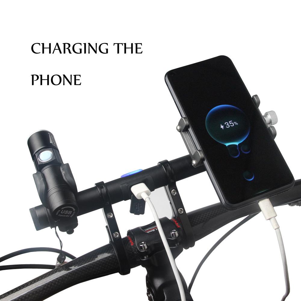 Bicycle Handlebar Extension Bracket, Headlight Flashlight Bracket Clip, Riding Equipment USB Can Be Used As A Power Bank